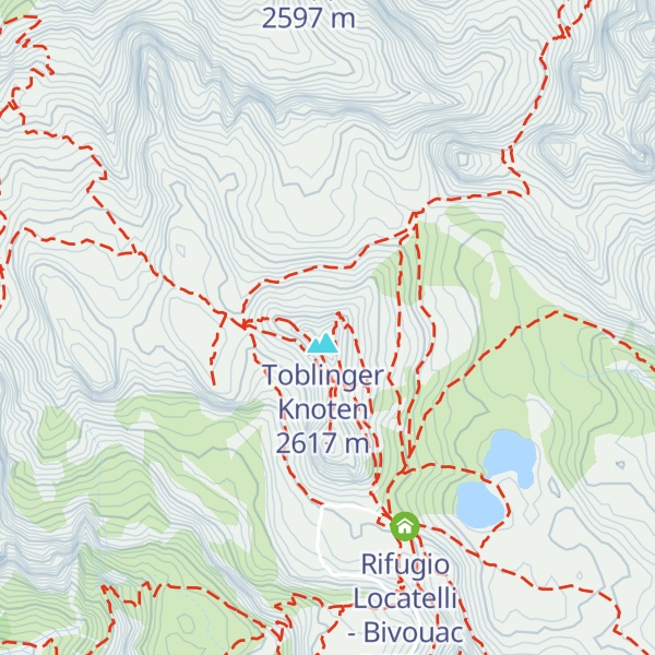 Map of Toblinger Knoten - Torre di Toblin