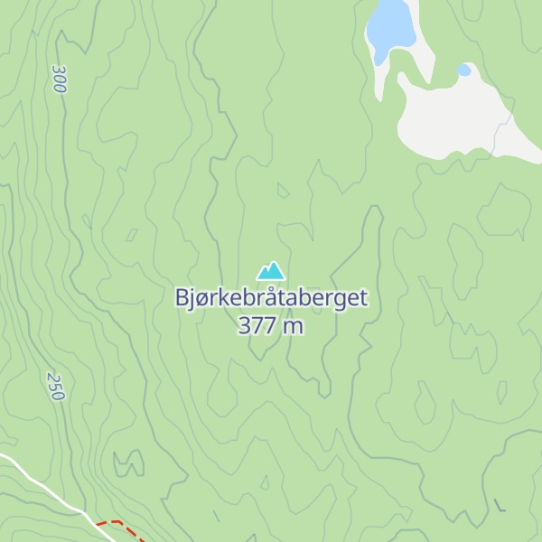 Map of Bjørkebråtaberget