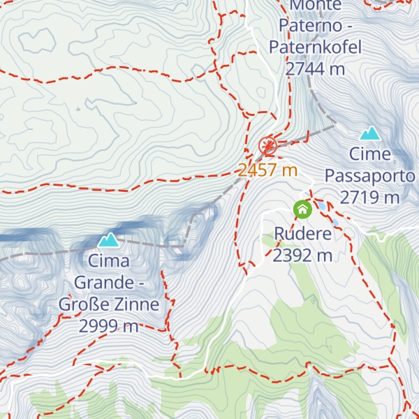 Map of Cima Piccolissima - Preußturm