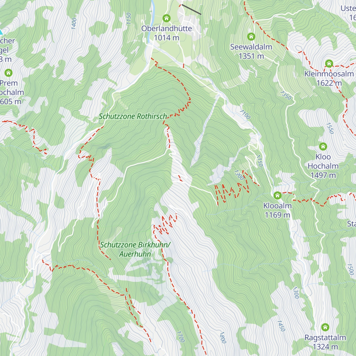 Hirzeggalm map