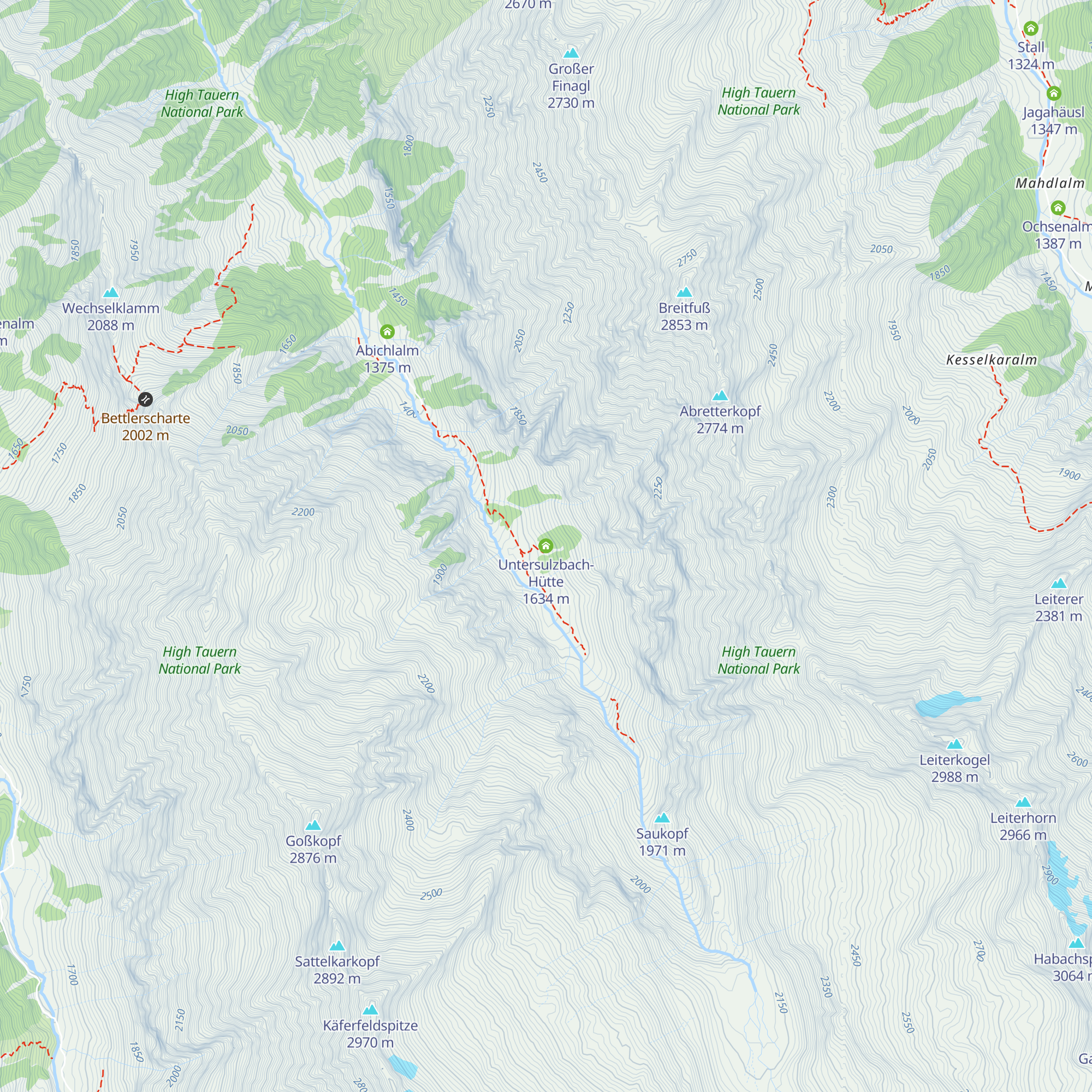 Untersulzbach-Hütte map