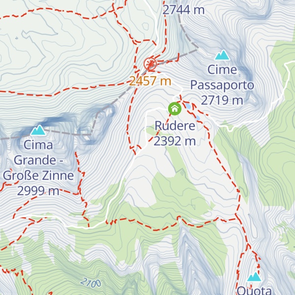 Map of Rifugio Lavaredo