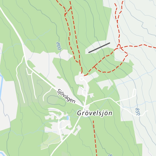 Map of Grövelsjöns Fjällstation