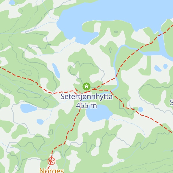Map of Setertjønnhytta
