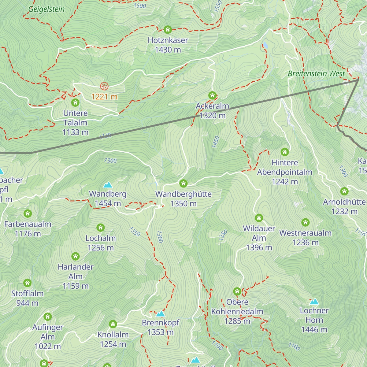 Wandberghütte map