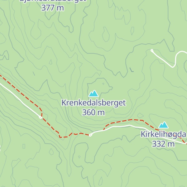 Map of Krenkedalsberget