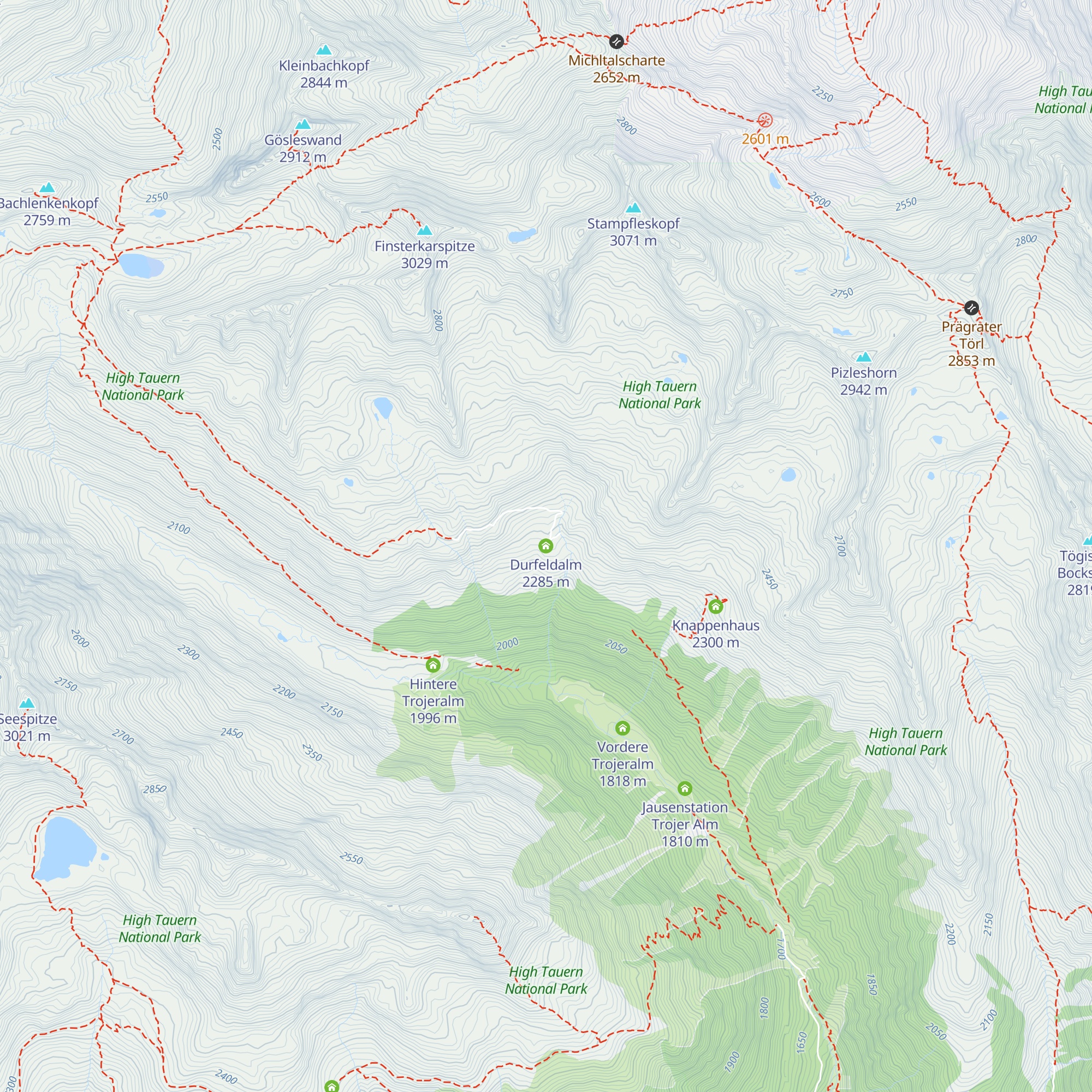 Durfeldalm map