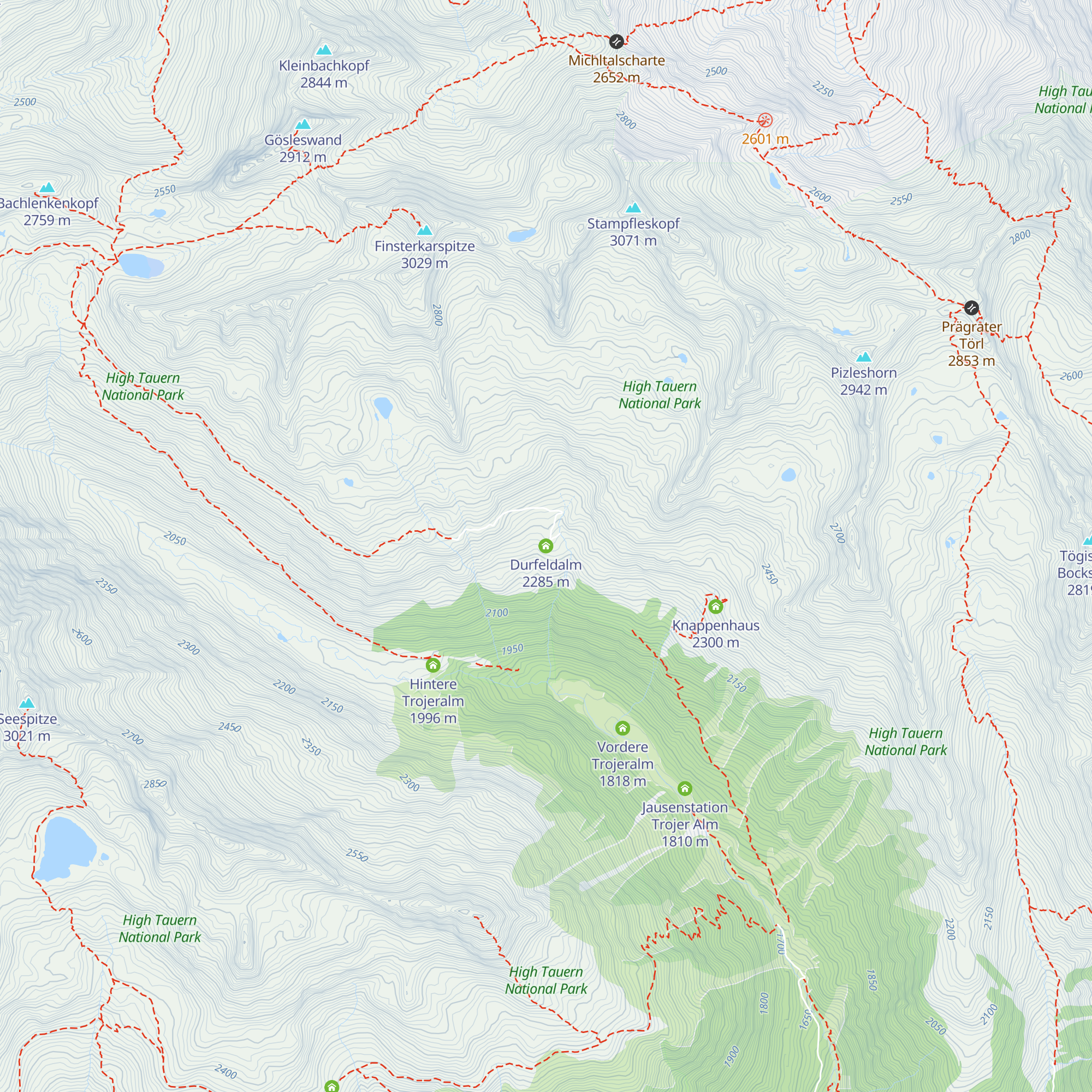 Durfeldalm map