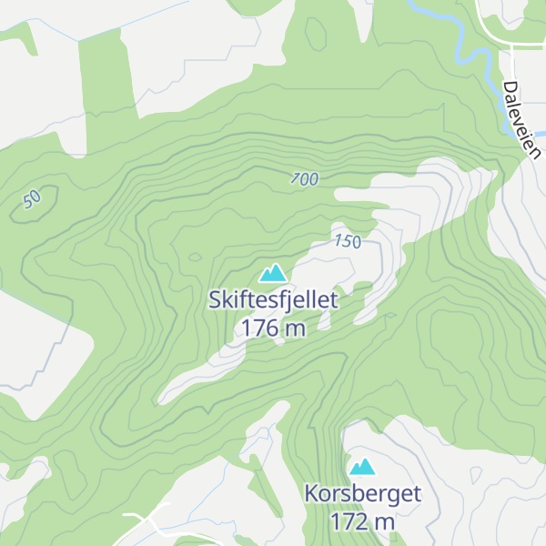 Map of Skiftesfjellet