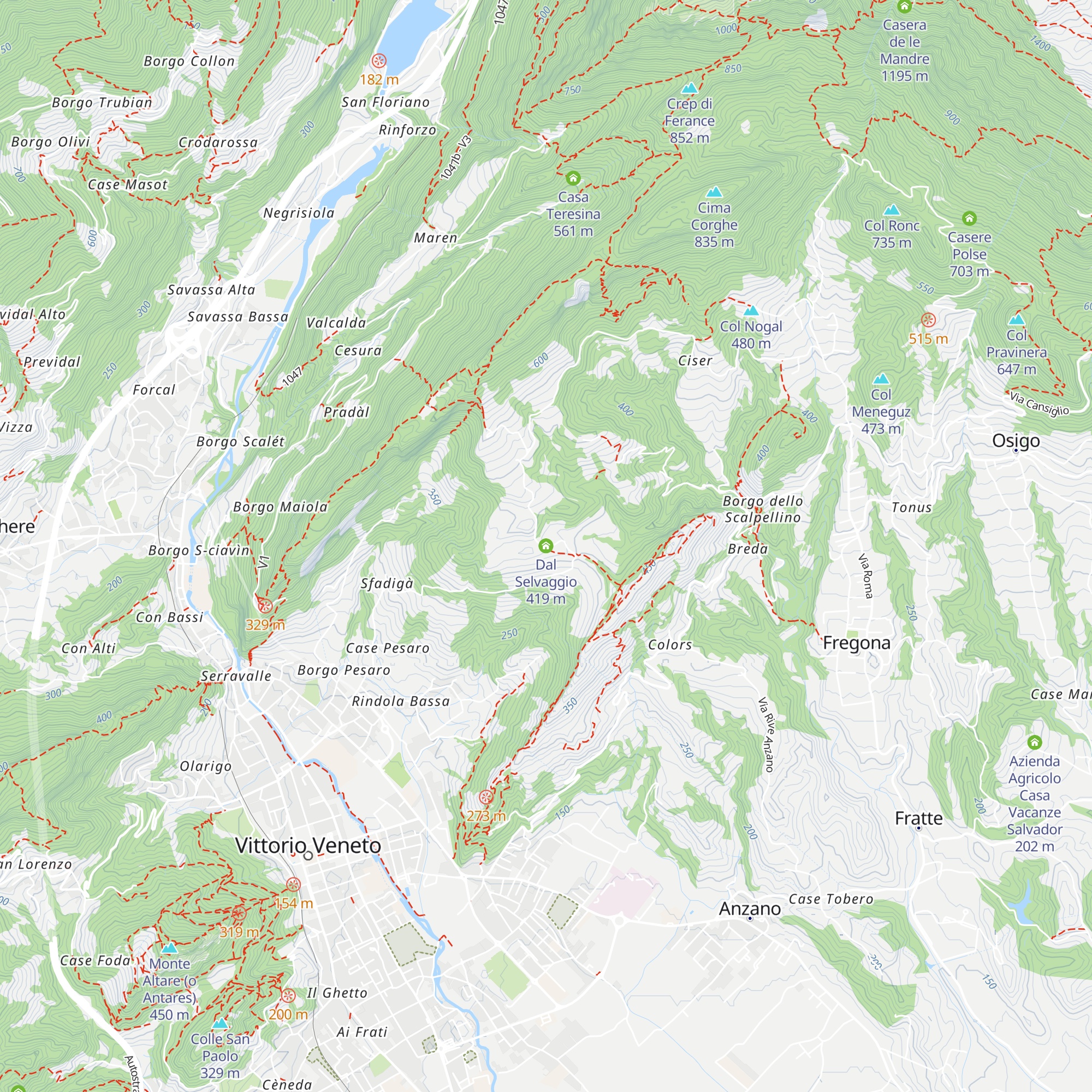 Dal Selvaggio map