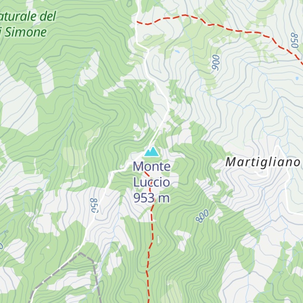Map of Monte Luccio