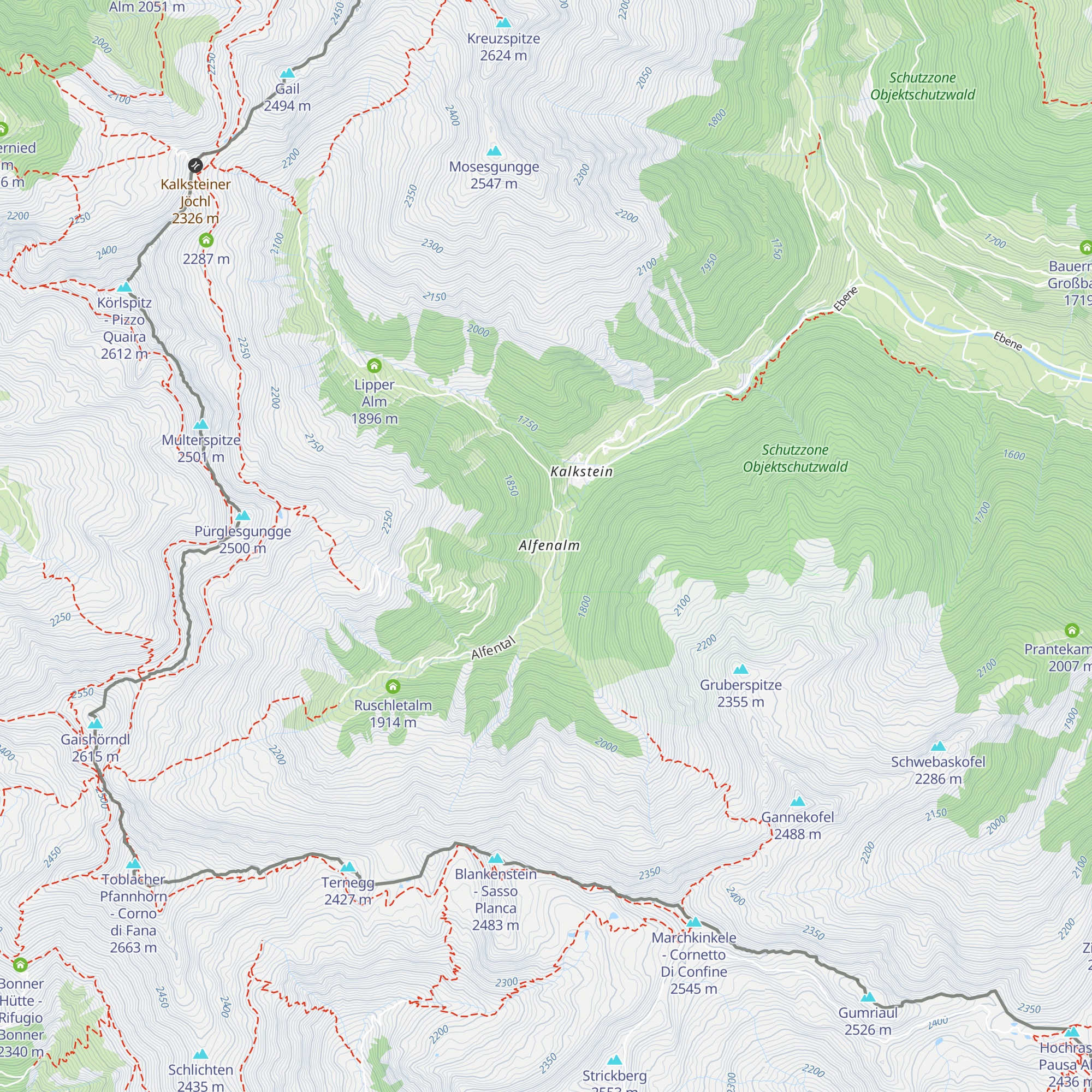 Alfenalm map