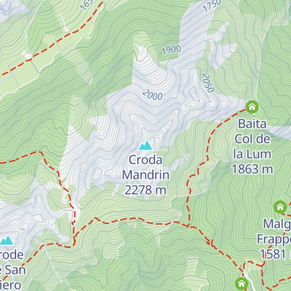 Map of Croda Mandrin
