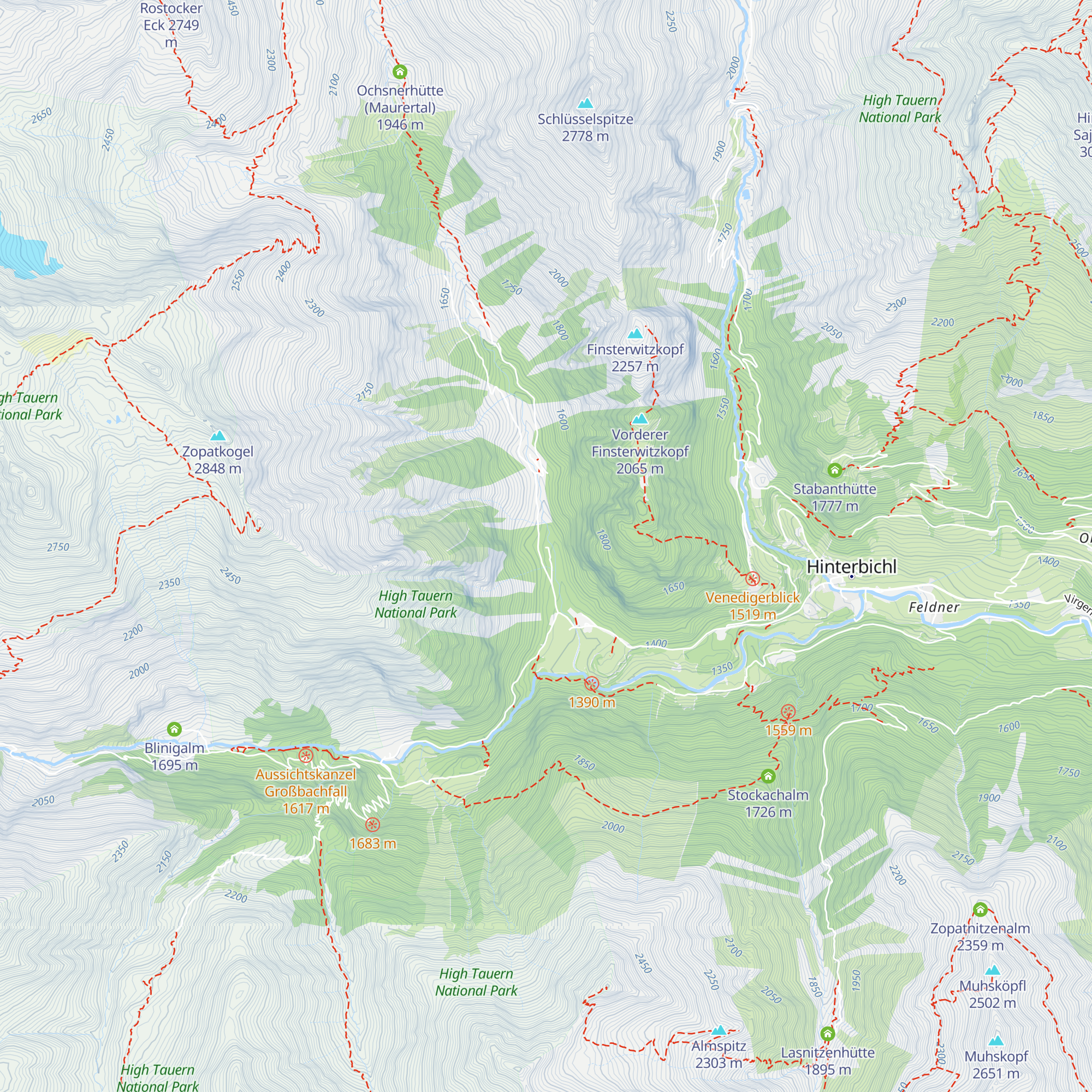 Resinger Alm map