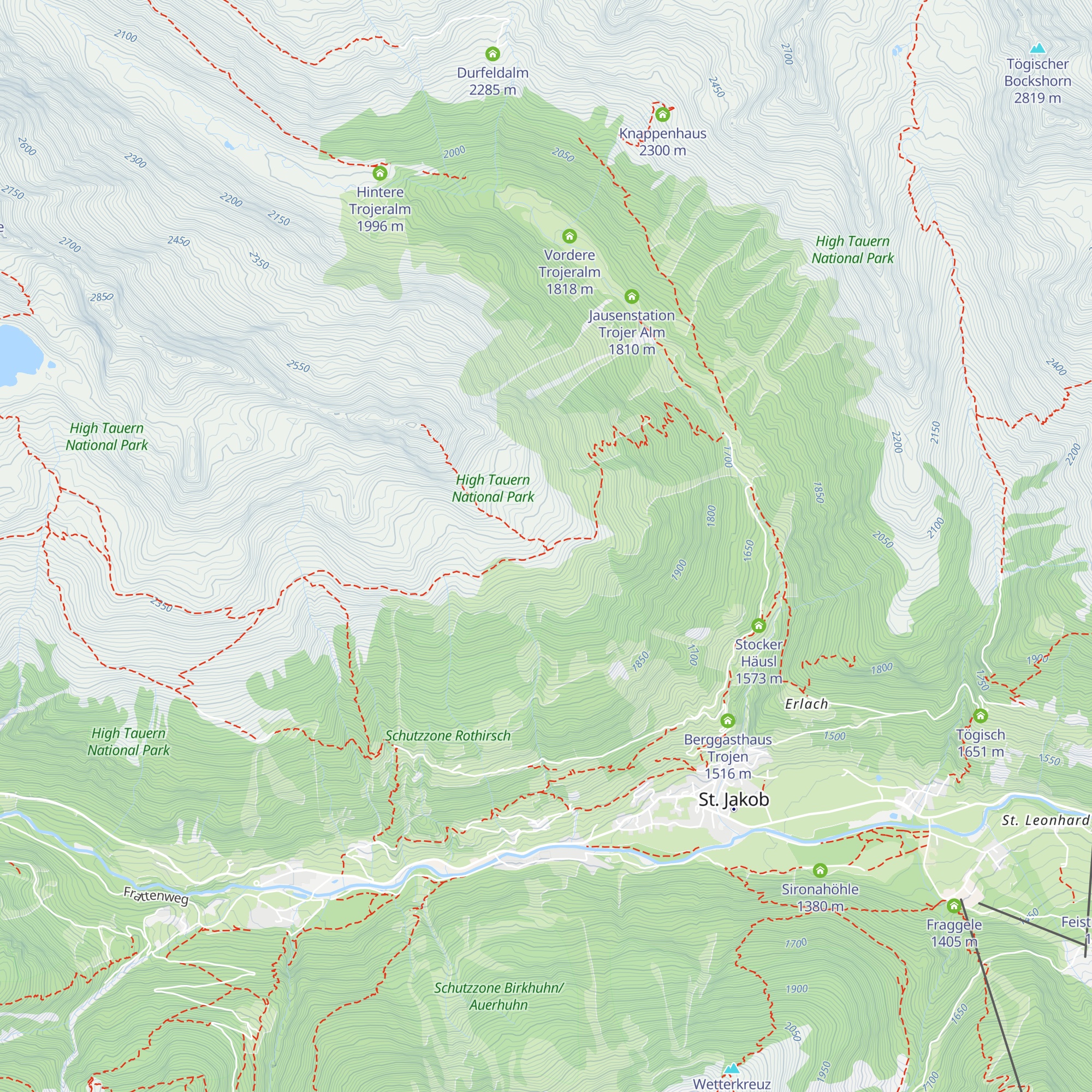 Oberseite Alm map