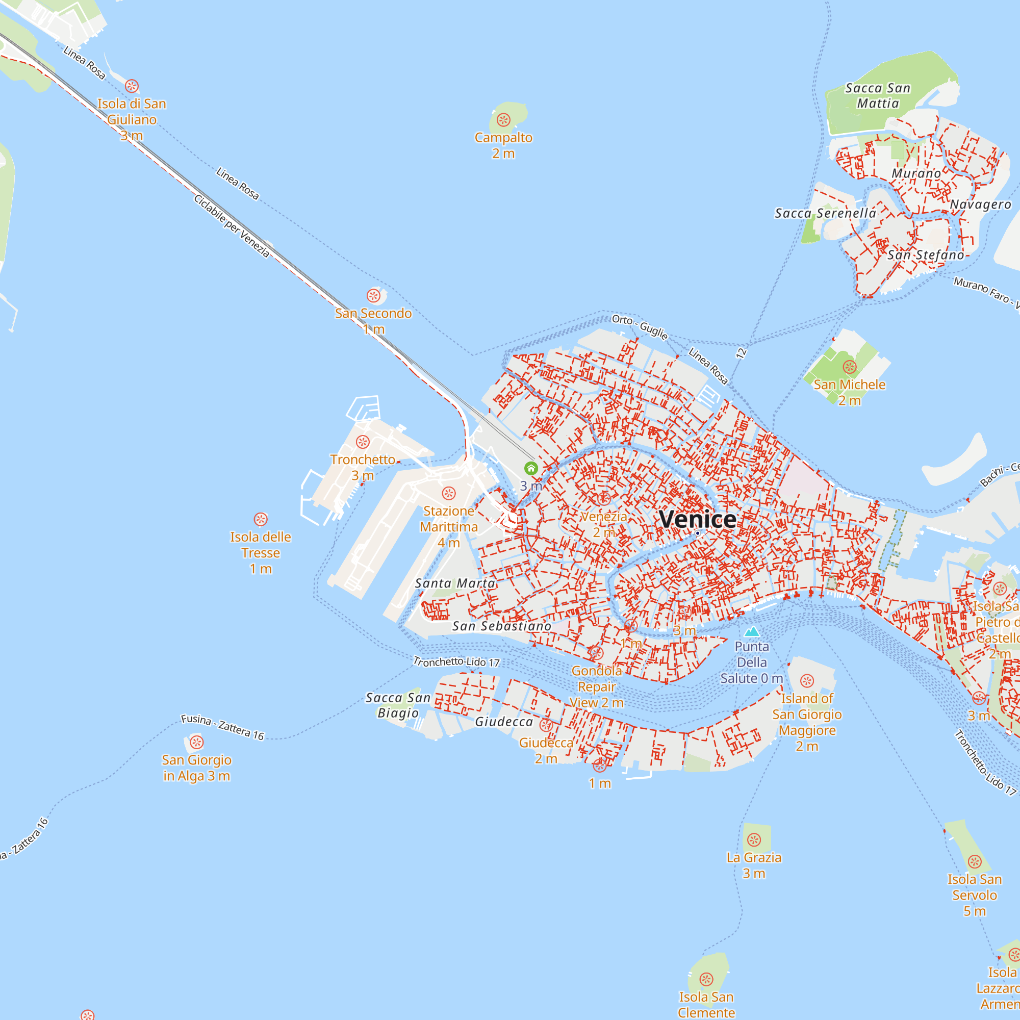 VeneziaUnica Tourist Information map