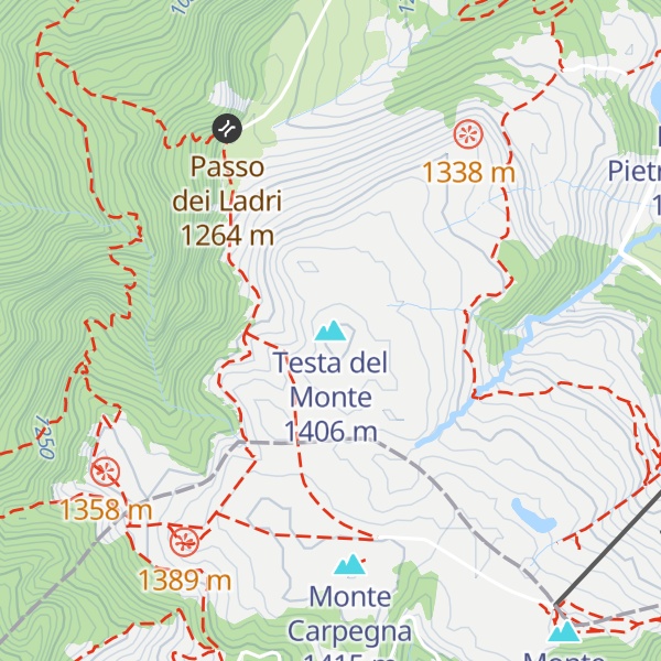 Map of Testa del Monte