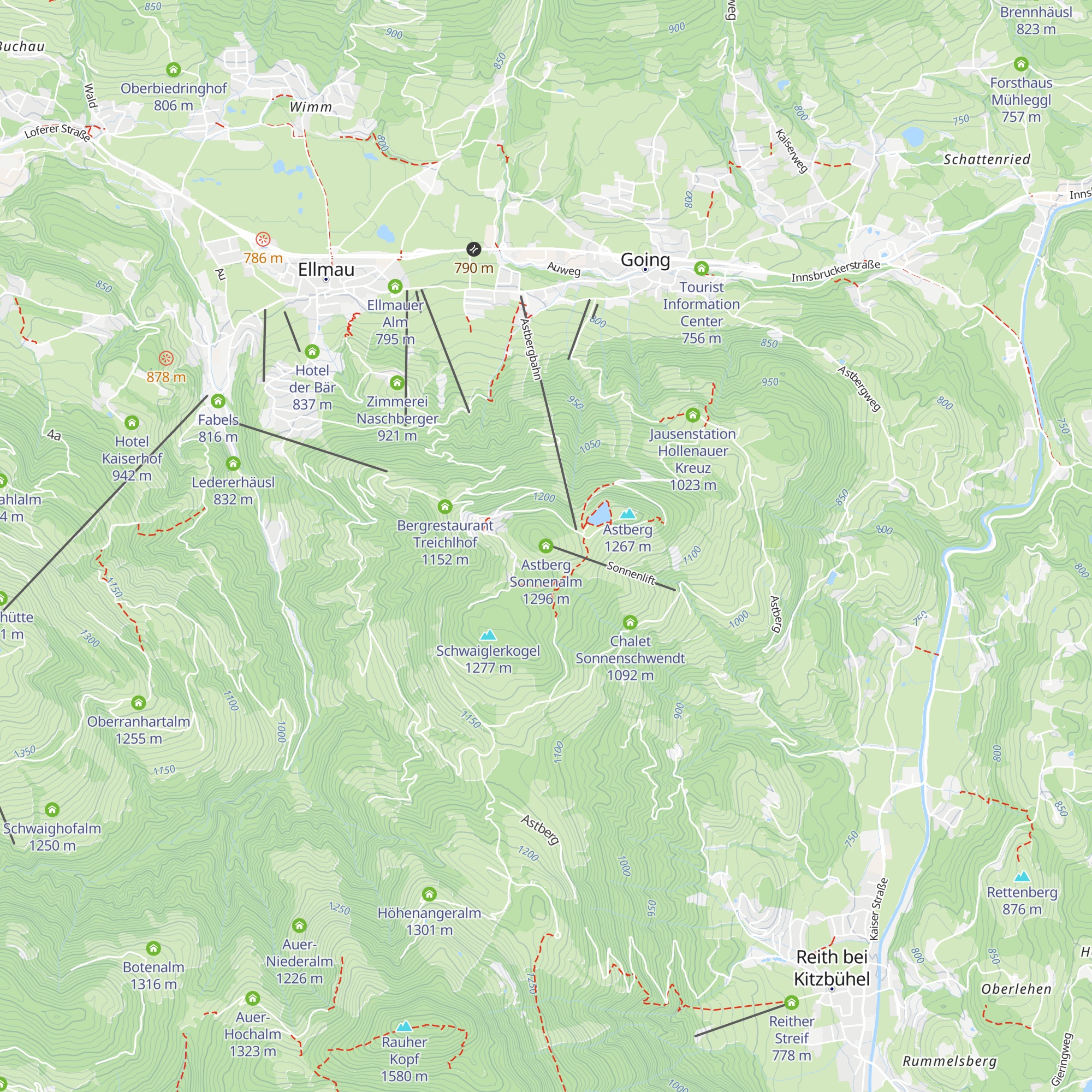 Astberg Sonnenalm map