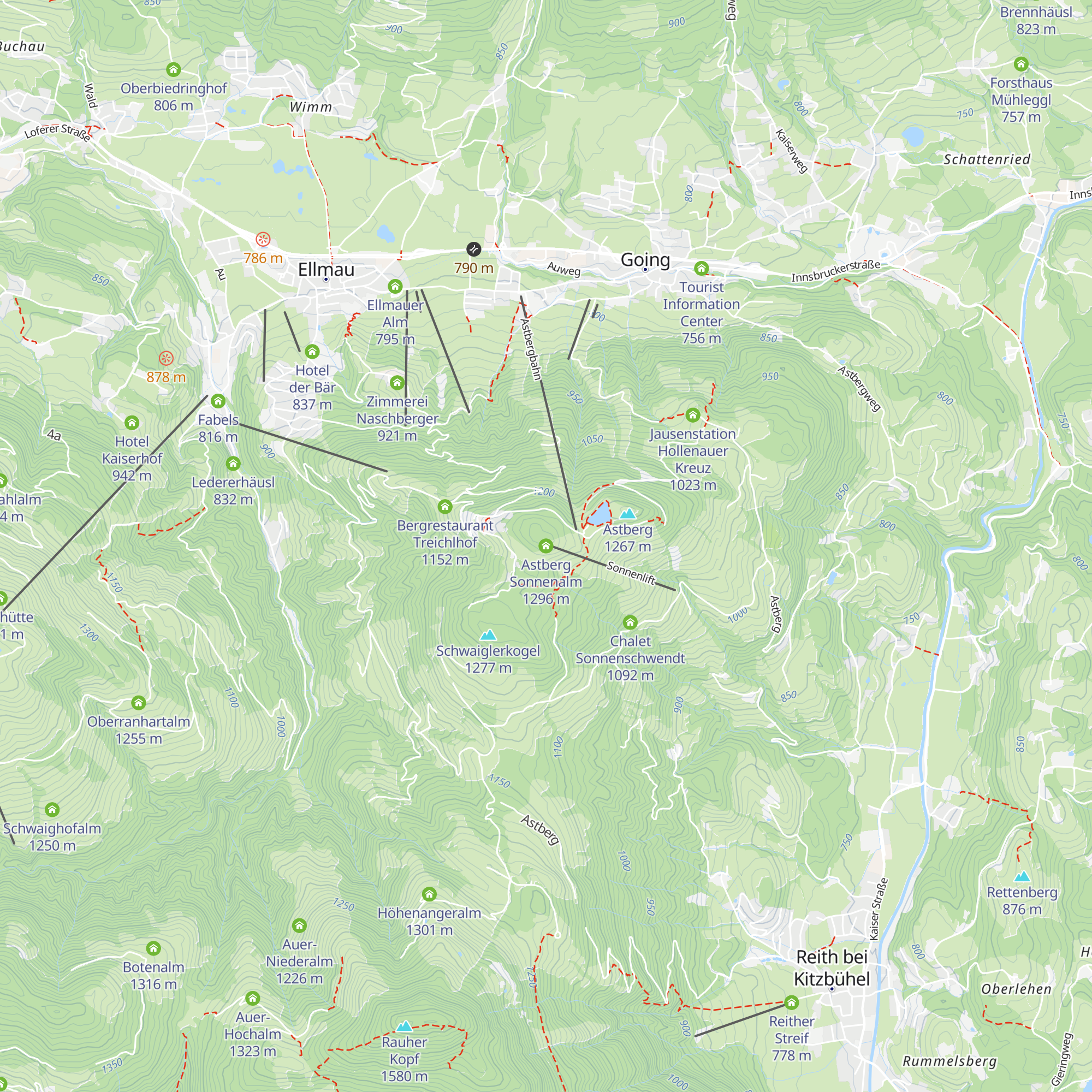 Astberg Sonnenalm map