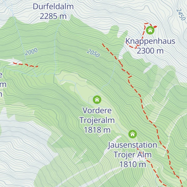 Map of Vordere Trojeralm