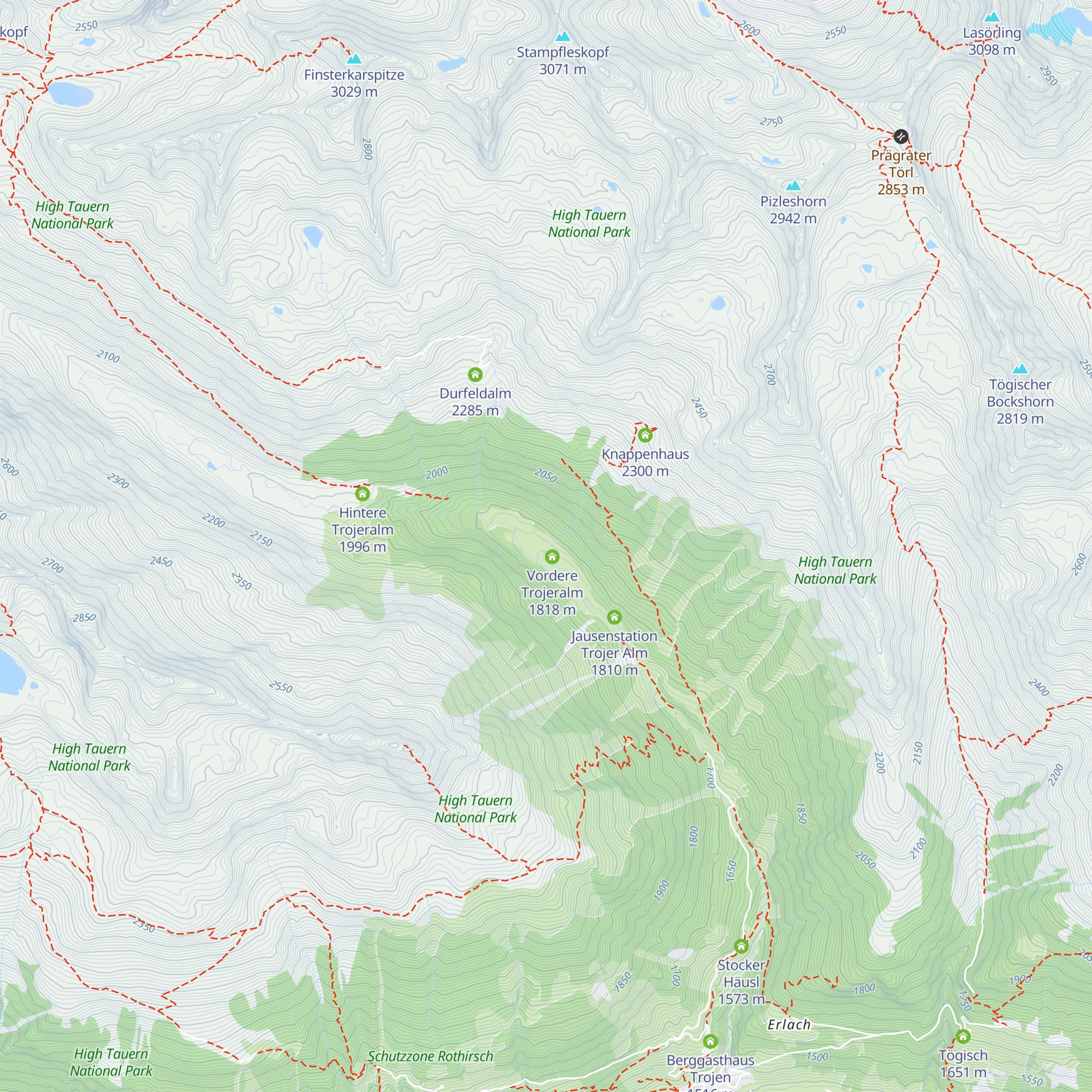 Vordere Trojeralm map