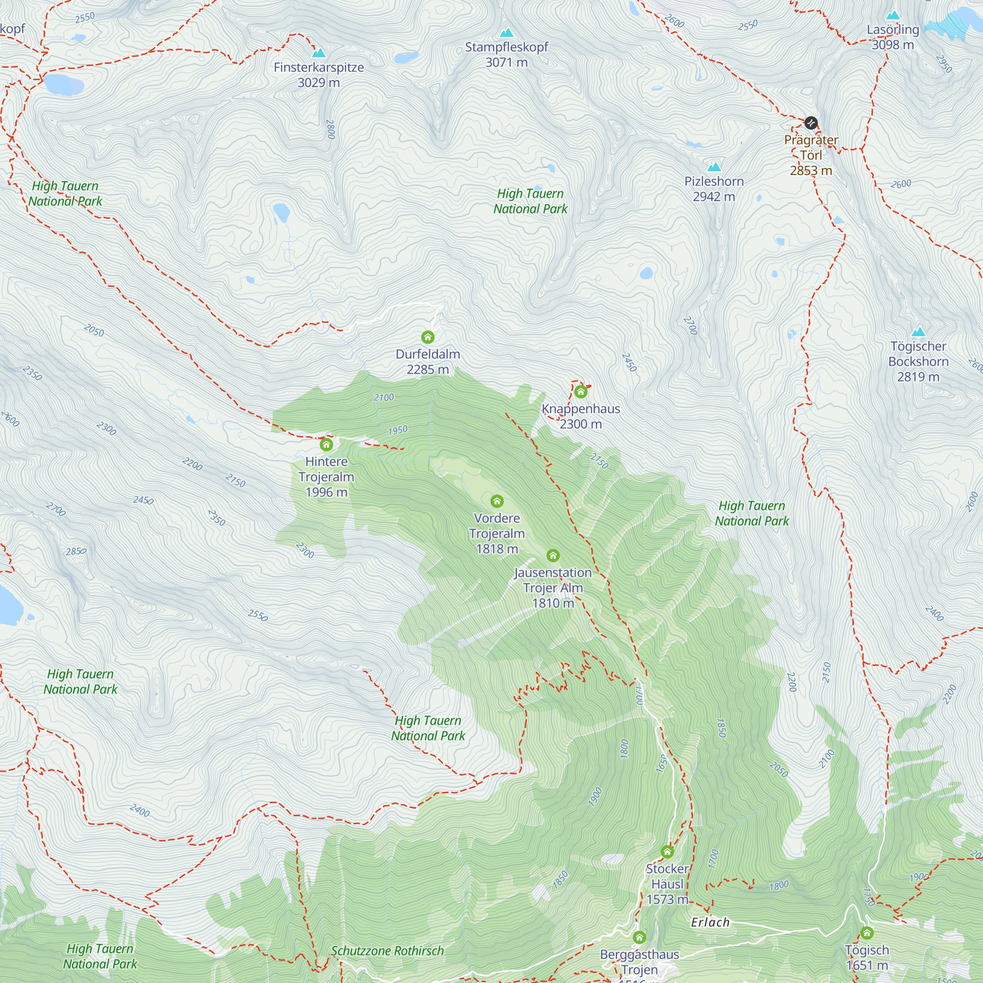 Vordere Trojeralm map