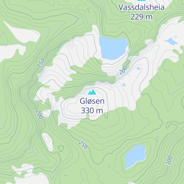 Map of Gløsen