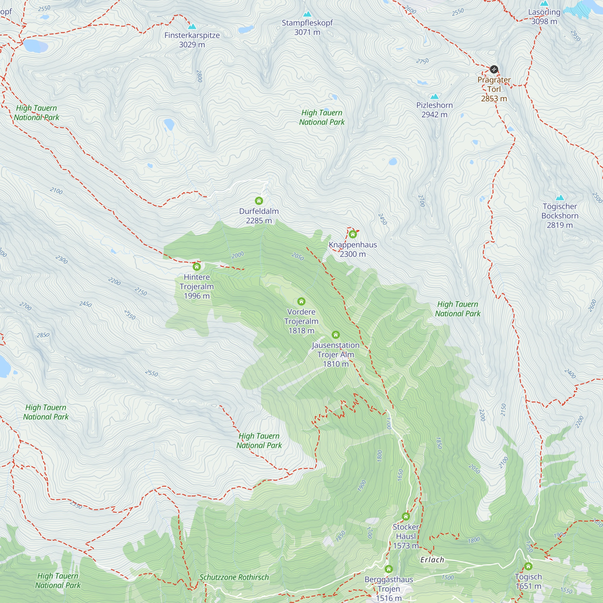 Vordere Trojeralm map
