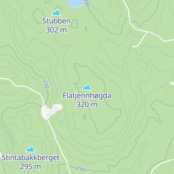 Map of Flatjennhøgda