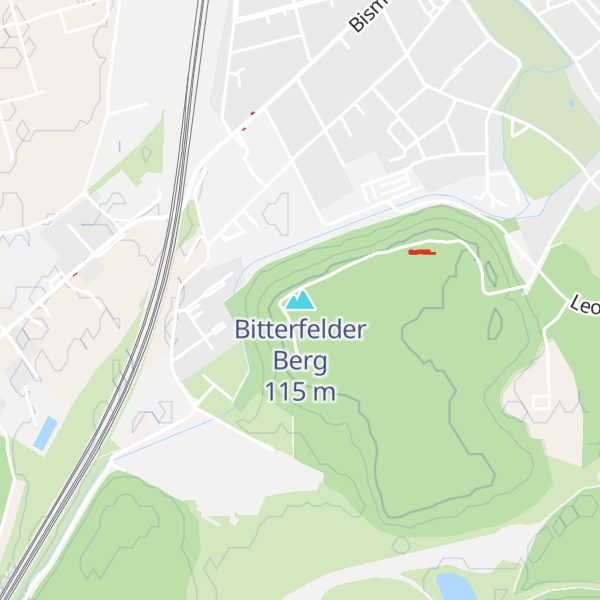 Map of Bitterfelder Berg