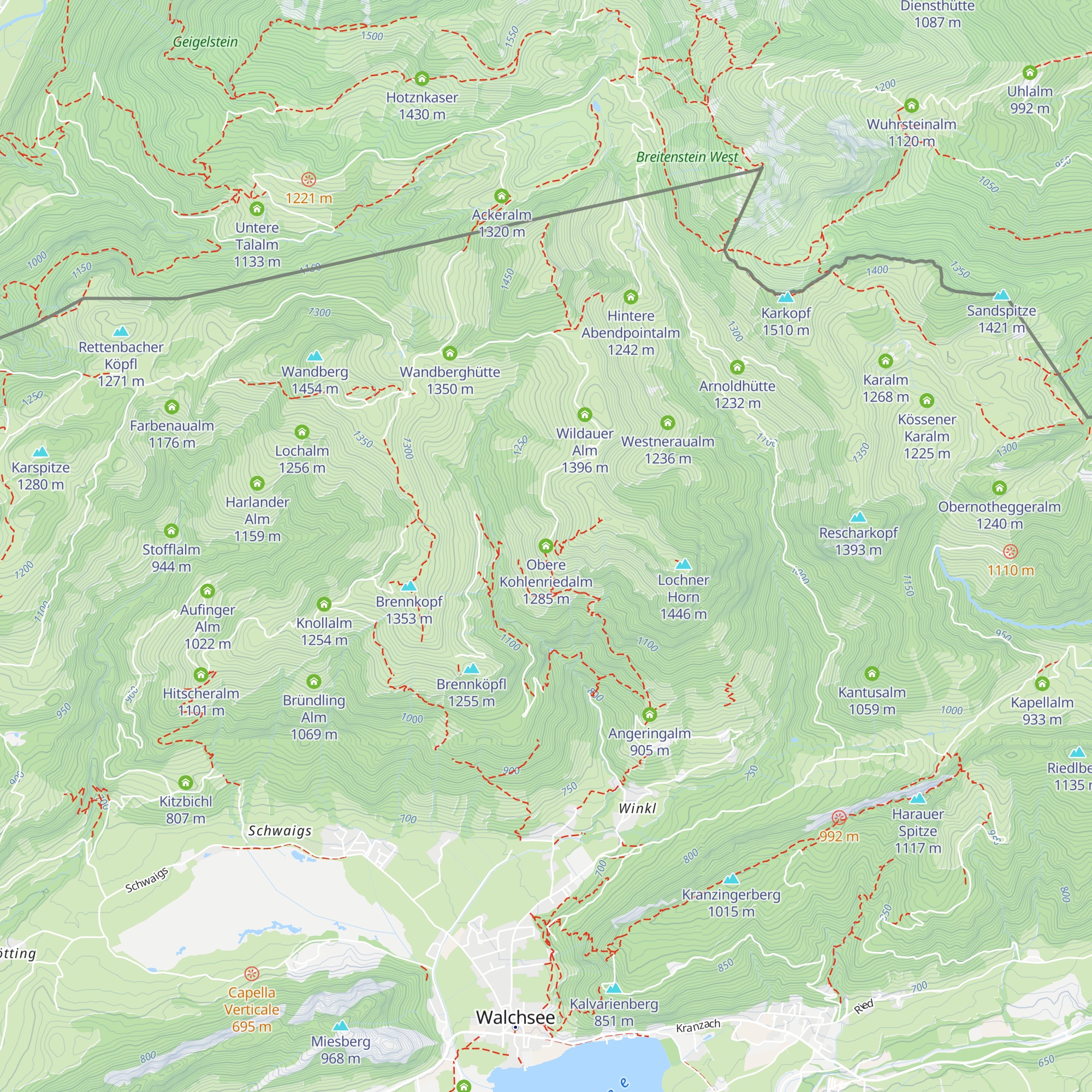 Obere Kohlenriedalm map
