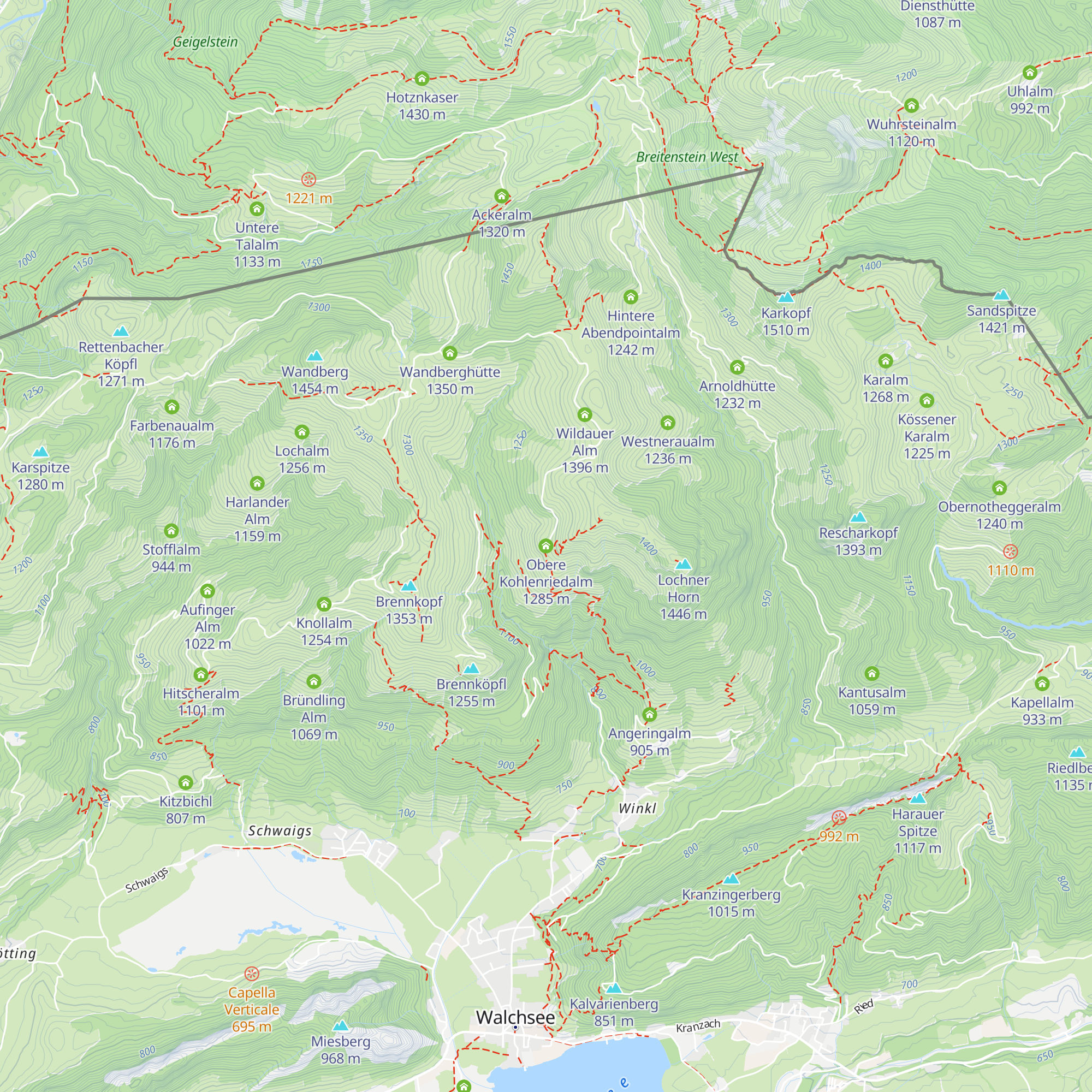 Obere Kohlenriedalm map