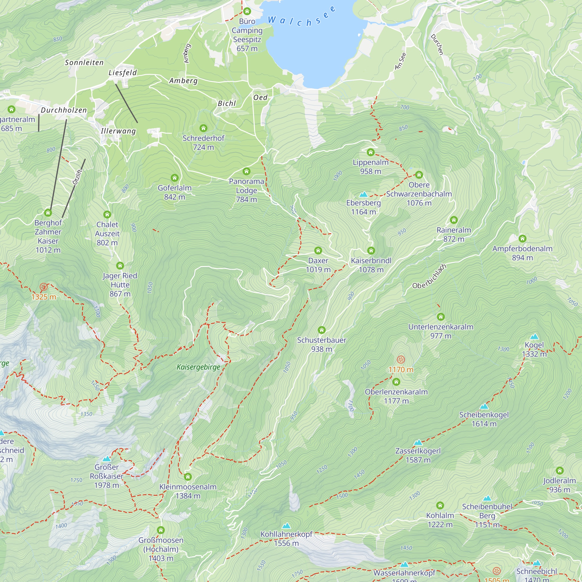 Wolfingeralm map