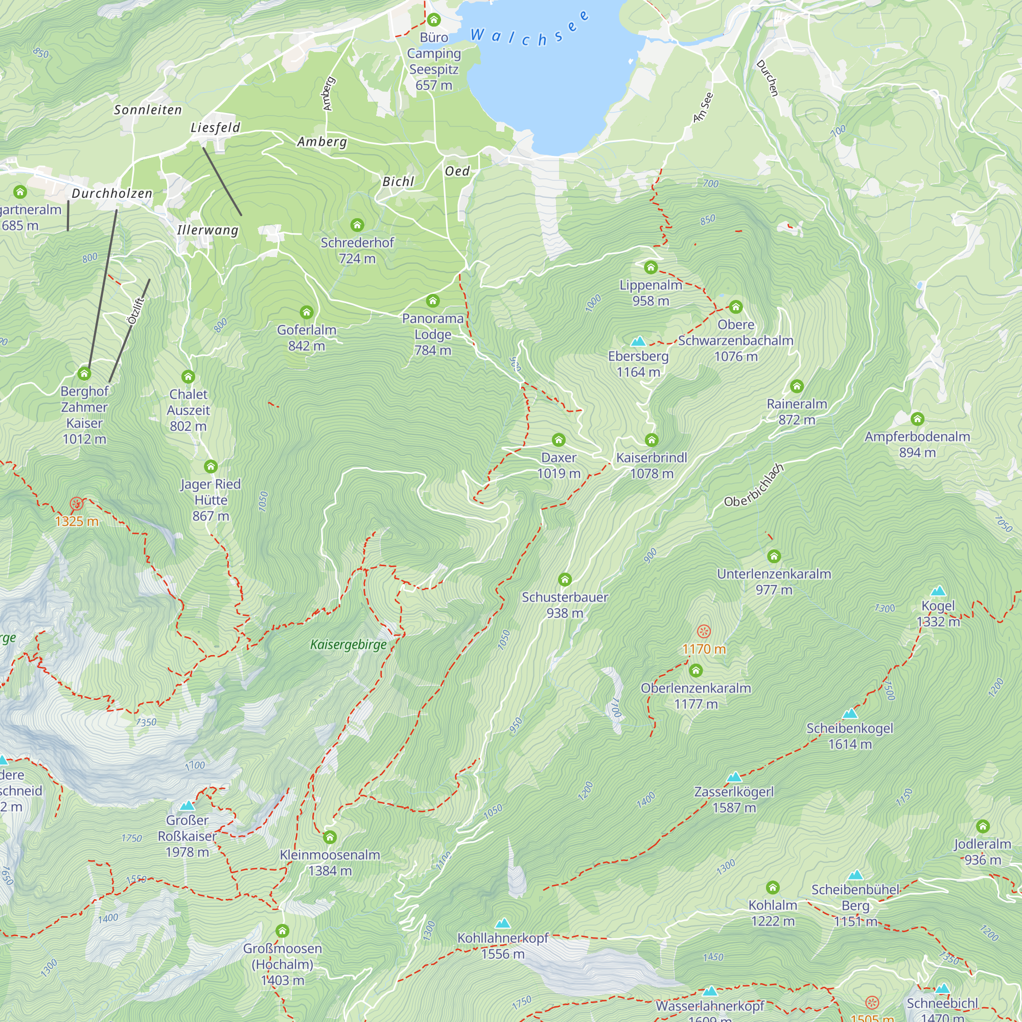 Wolfingeralm map