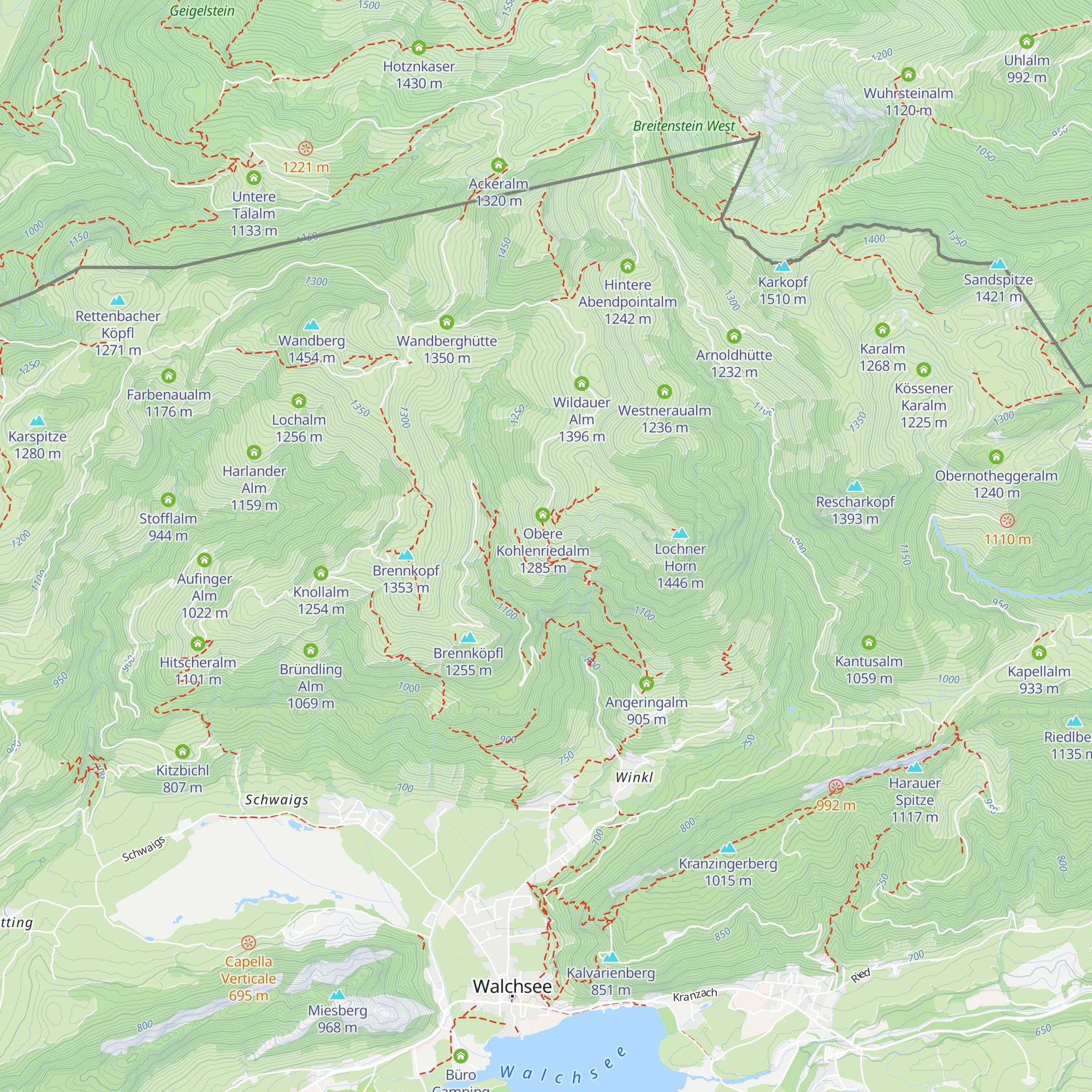Untere Kohlenriedalm map