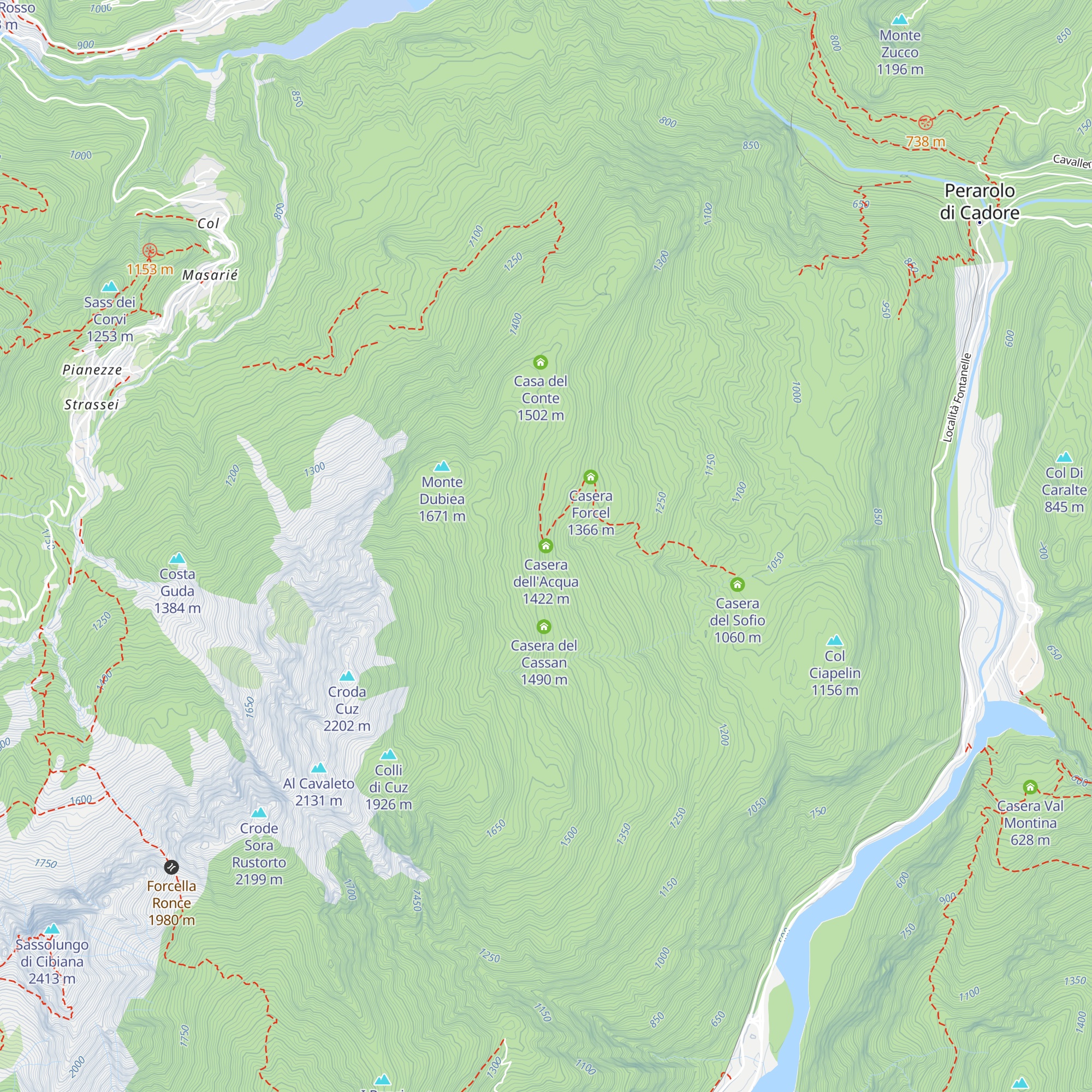 Casera dell'Acqua map
