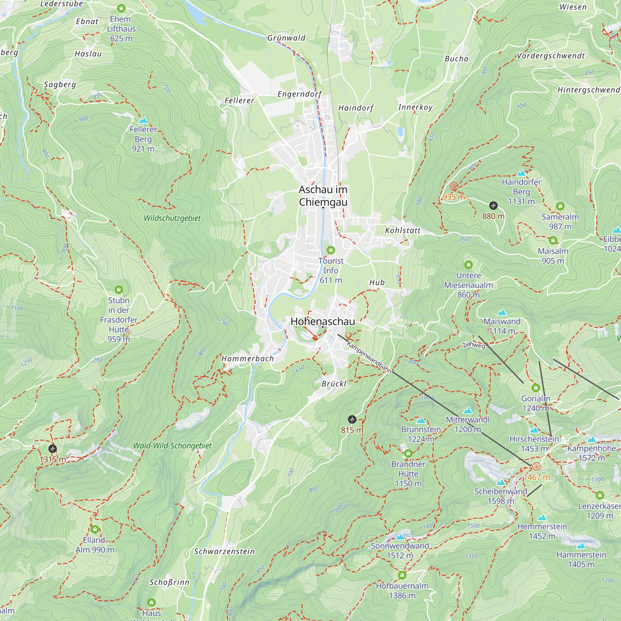 Schlossbergalm map