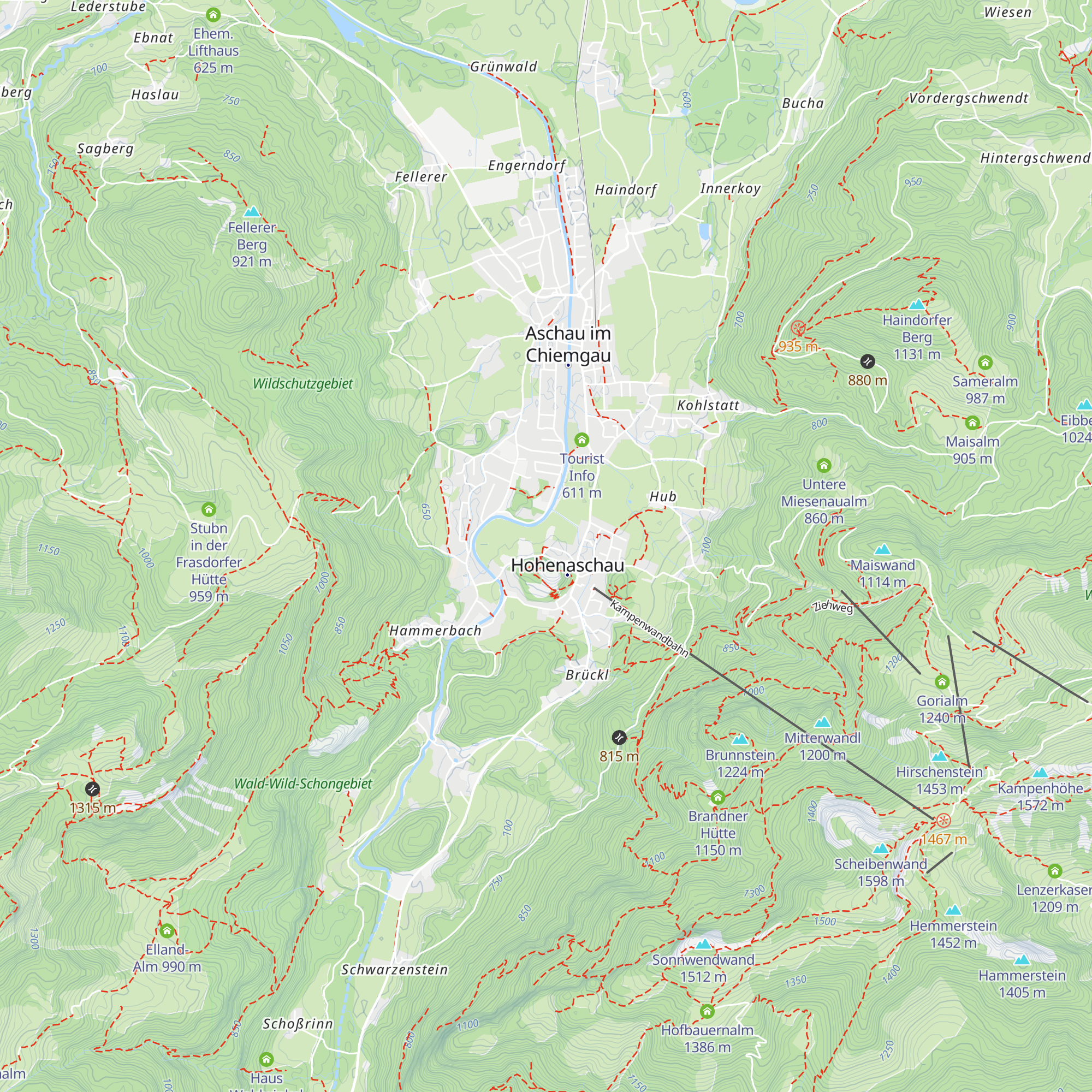 Schlossbergalm map