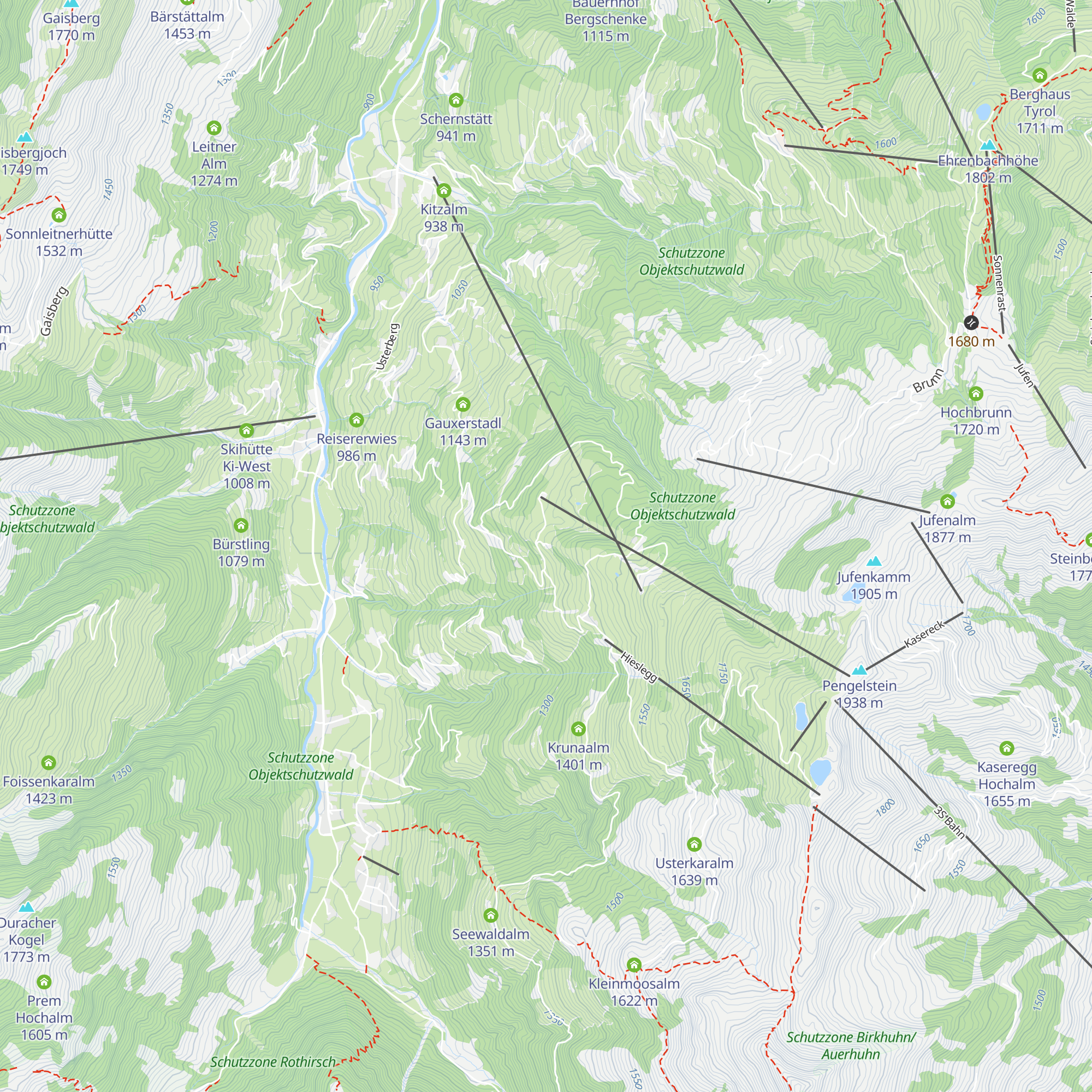 Skihitt'n Usterwies map