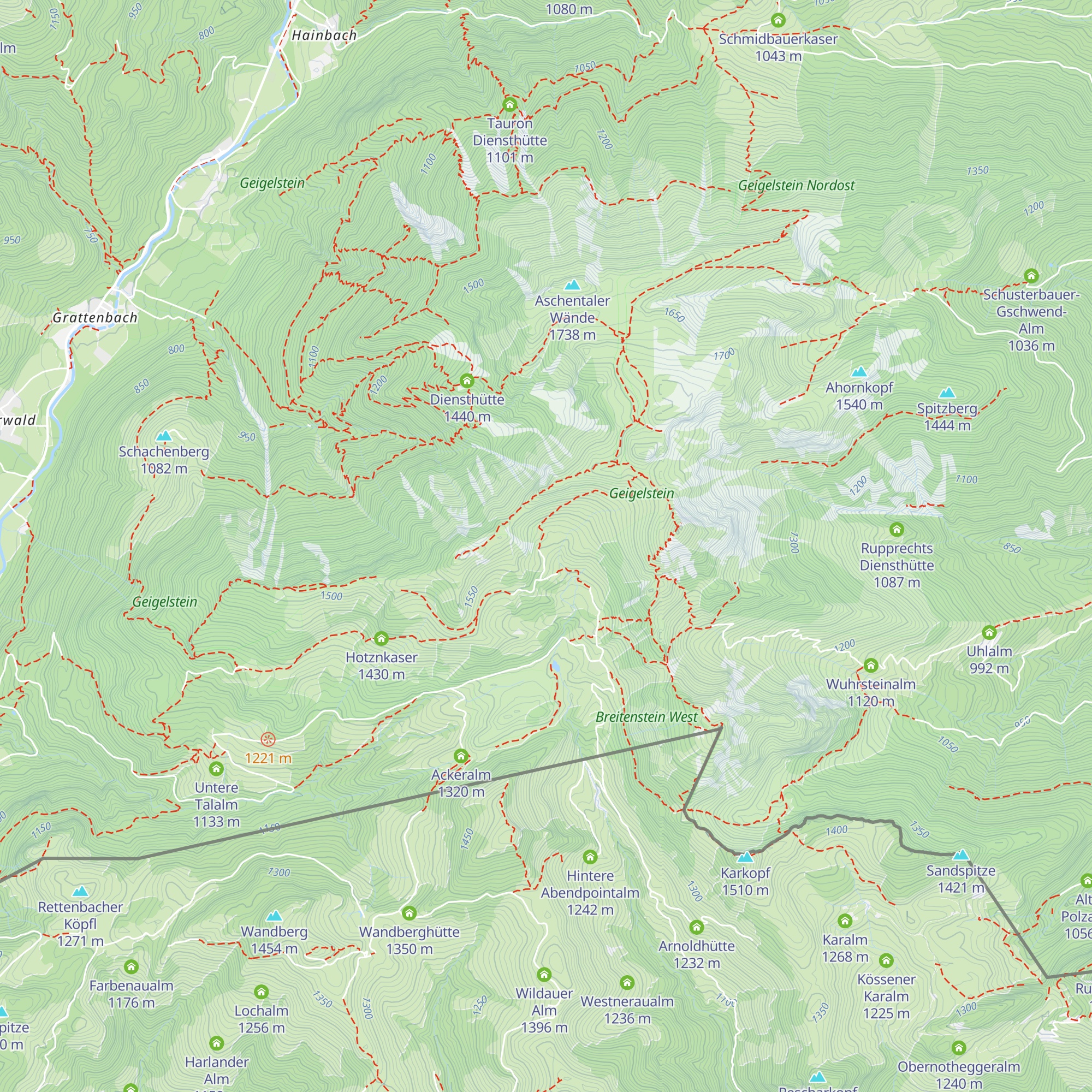 Oberkaser Alm map