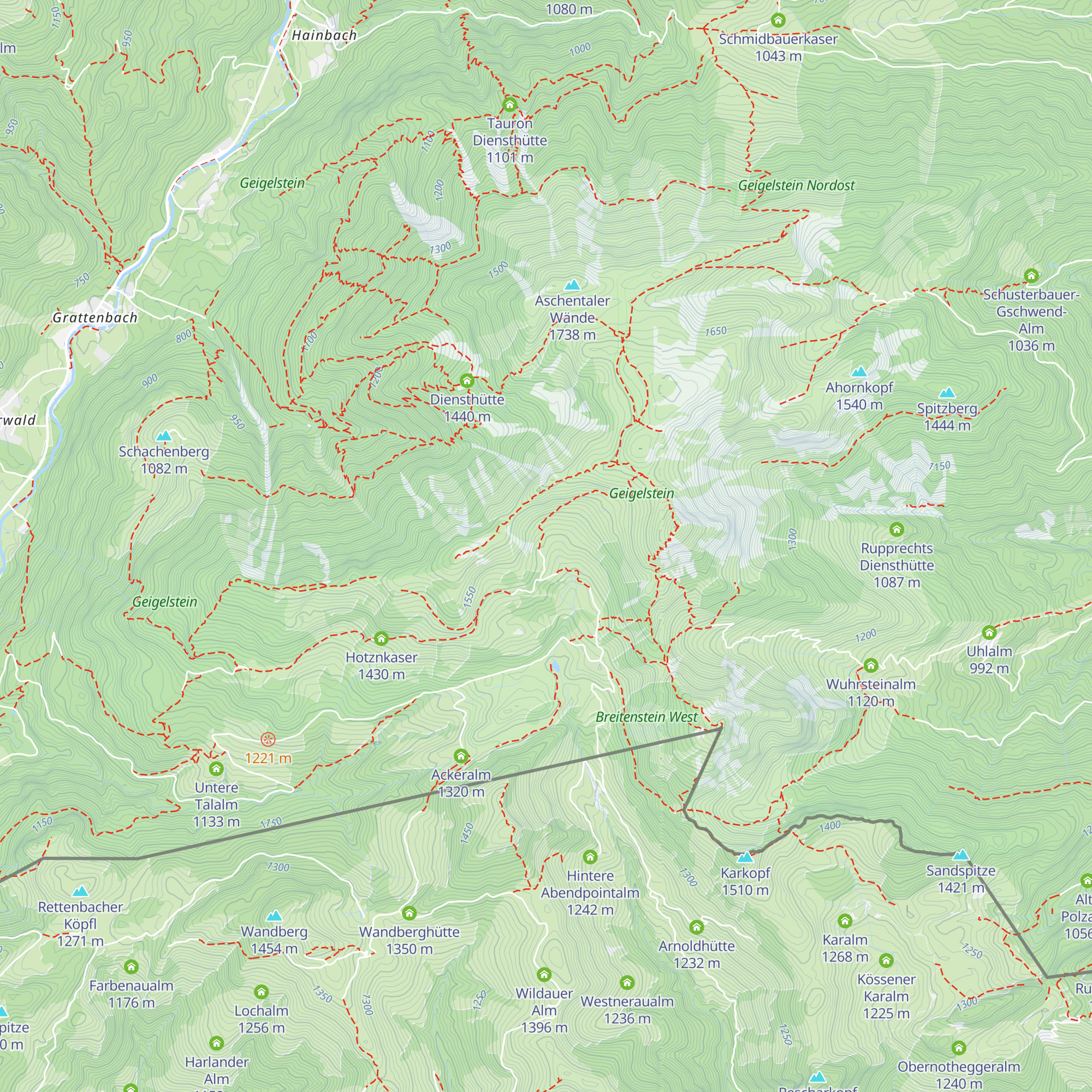 Oberkaser Alm map