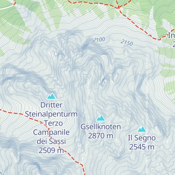 Map of Nördlicher Gsellknoten - Cima di Sesto Nord