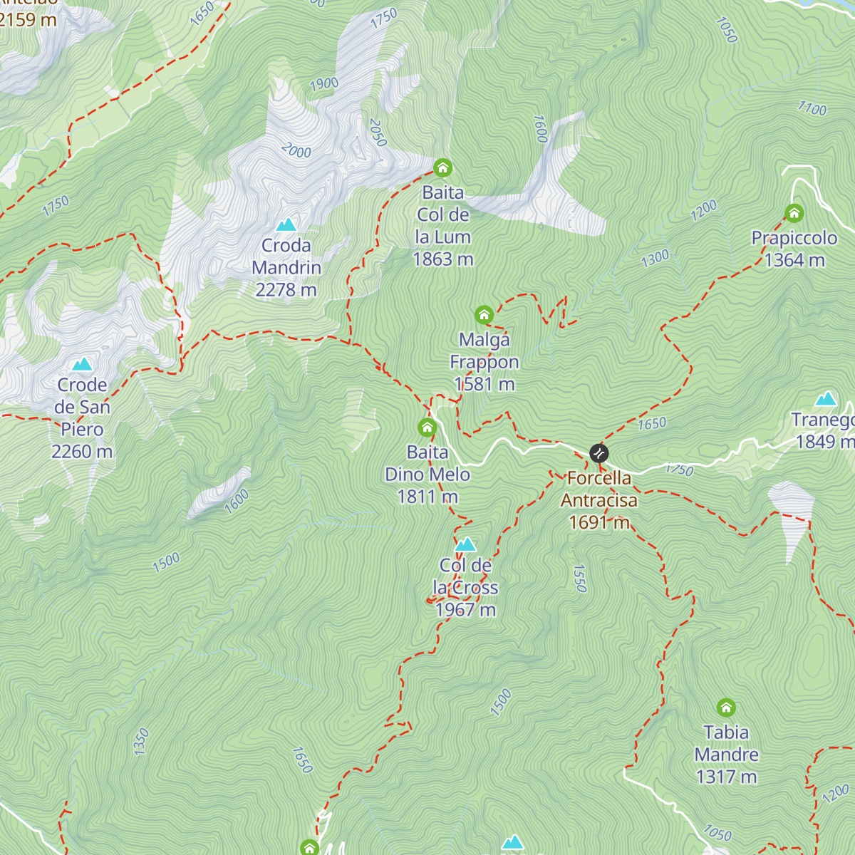 Baita Dino Melo map