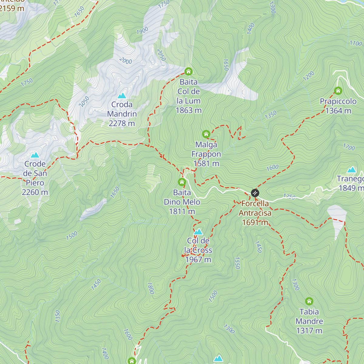 Baita Dino Melo map