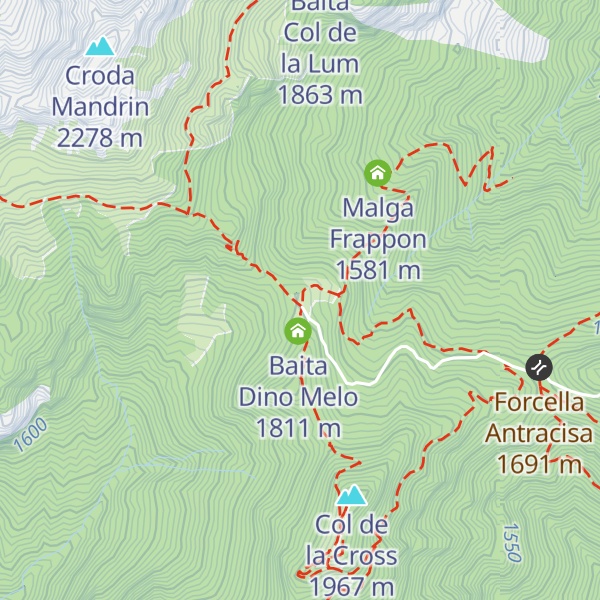 Map of Rifugio Antelao