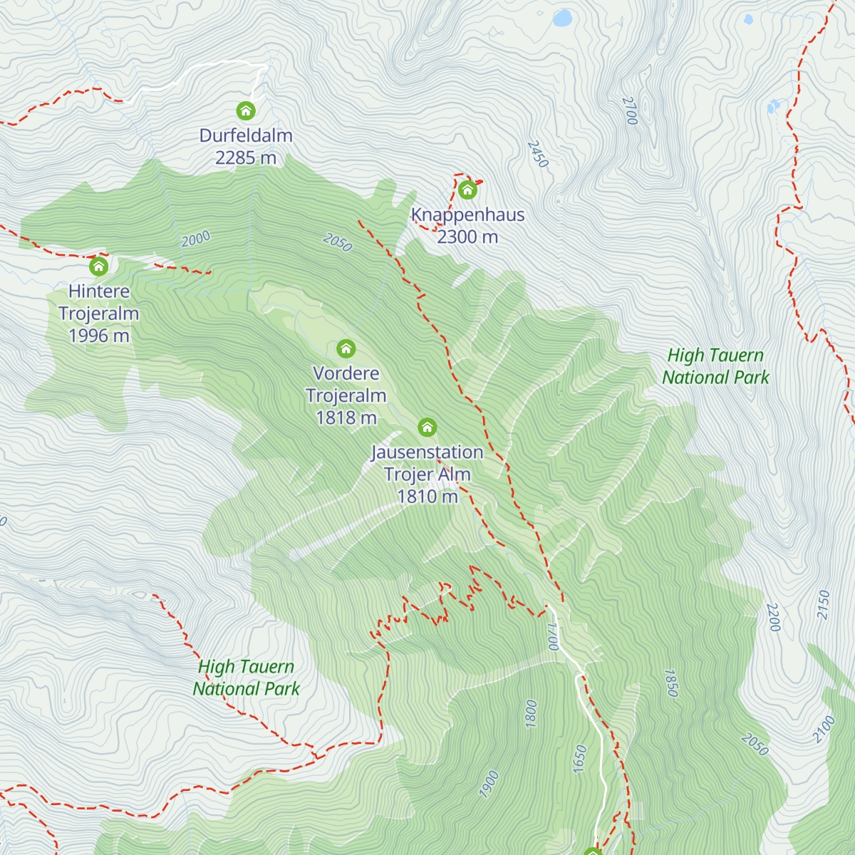 Jausenstation Trojer Alm map