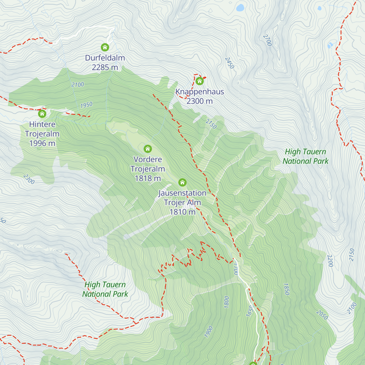 Jausenstation Trojer Alm map