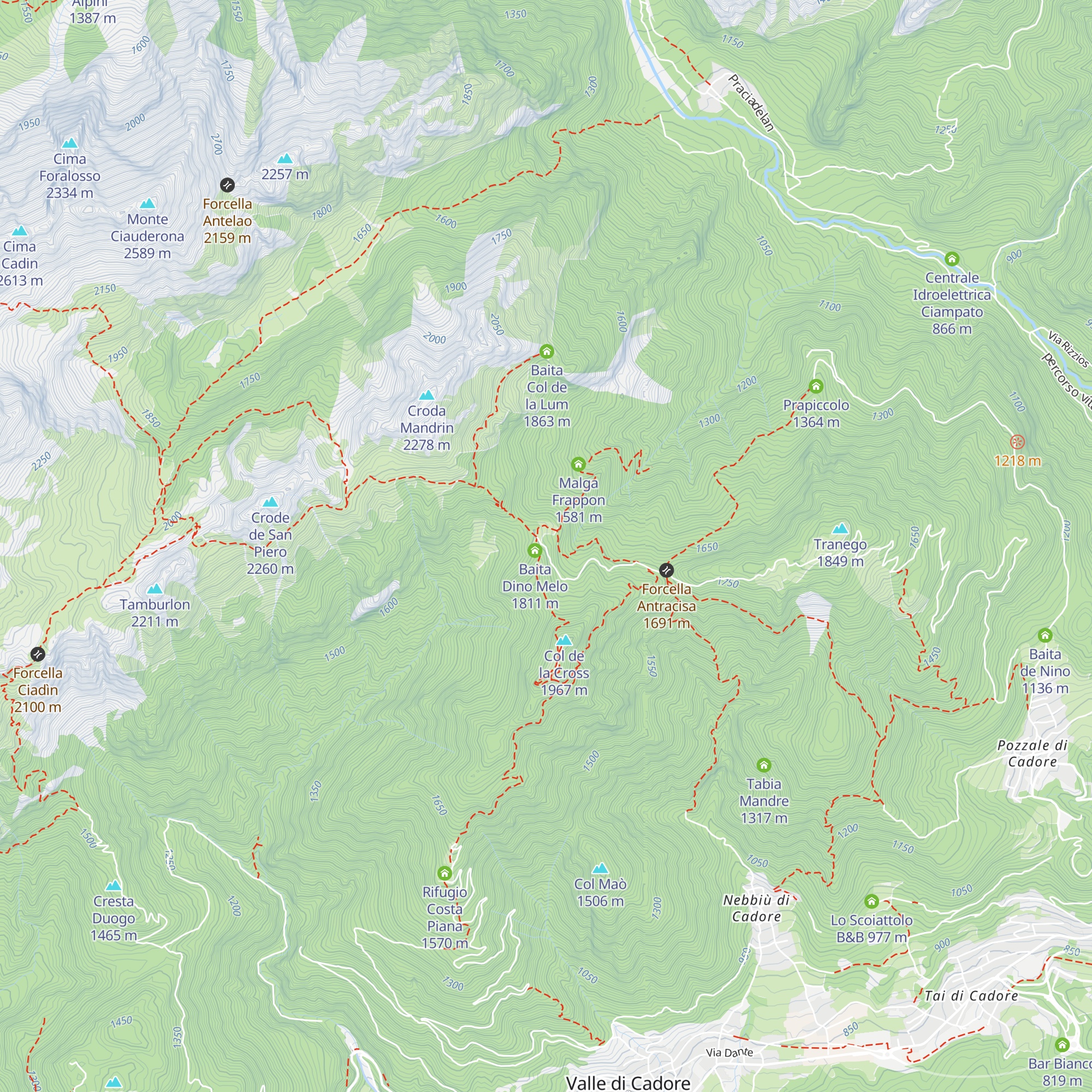 Casel de Cici map