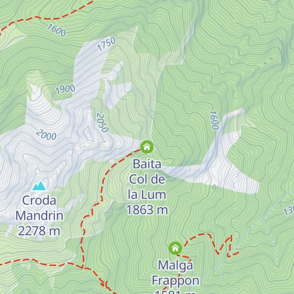 Map of Baita Col de la Lum