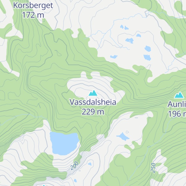Map of Vassdalsheia